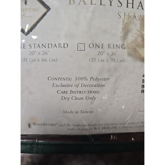 2-Waterford Linens King Size Bally Shannon Ruby Pillow Shams - Picture 11 of 11